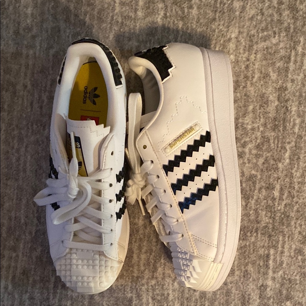 Adidas LEGO White and Black Sneakers